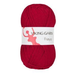 Garn viking frøya 209 mørk rød