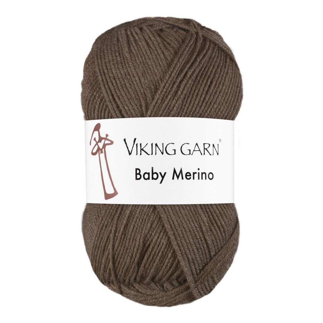 Garn viking baby merino 208 brunme