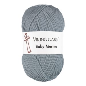 Garn viking baby merino 223 gråblå