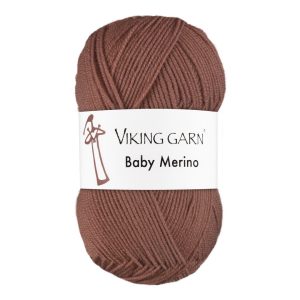 Garn viking baby merino 255 rødbru