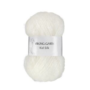 Garn viking kid silk 300 hvit