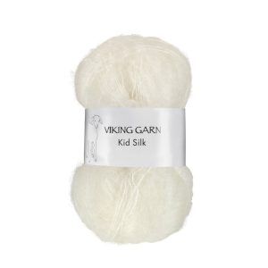 Garn viking kid silk 302 naturhvit