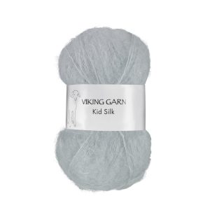 Garn viking kid silk 312 perlegrå