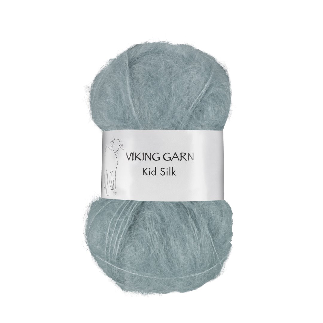 Garn viking kid silk 314 støvet petrol
