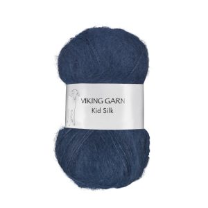 Garn viking kid silk 327 mørk jeansblå