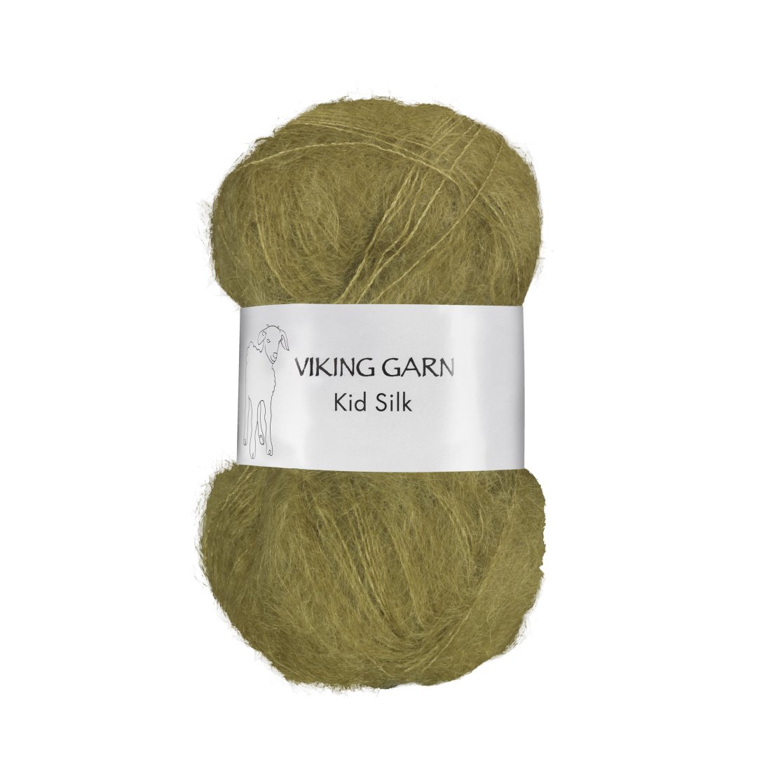Garn viking kid silk 333 oliven