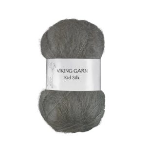 Garn viking kid/silk 336 støvet grønn
