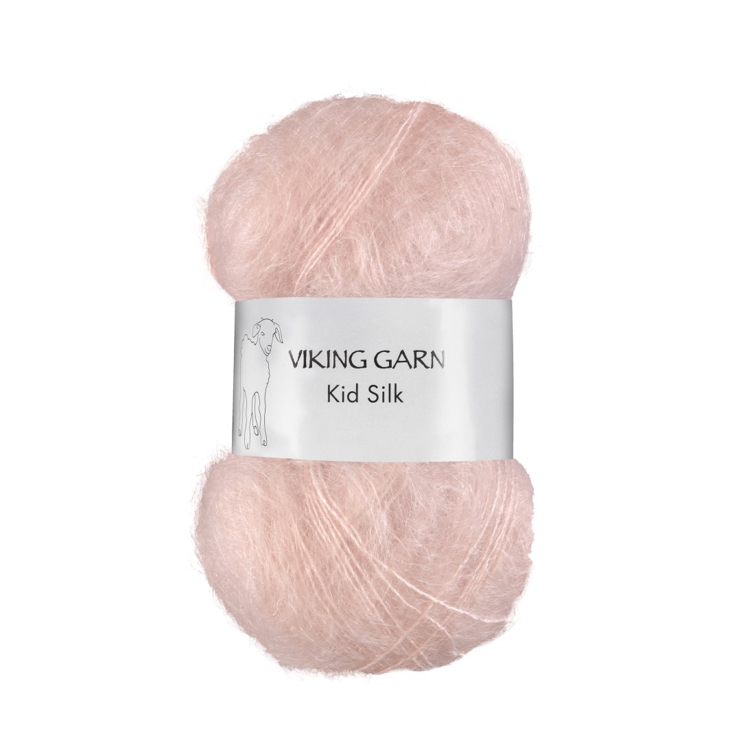 Garn viking kid/silk 361 pudderrosa