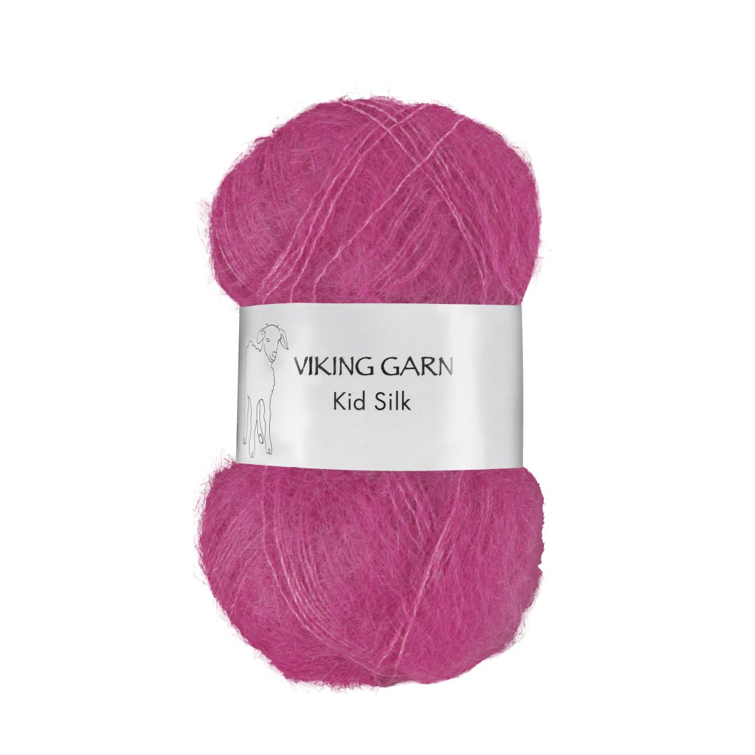 Garn viking kid silk 363 cerise