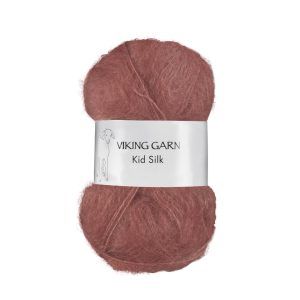 Garn viking kid/silk 370 lys burgunder