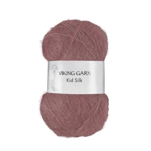 Garn viking kid silk 371 brunrosa