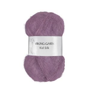 Garn viking kid silk 372 støvet lilla
