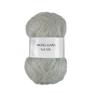 Garn viking kid/silk 384 støvet lysgrønn