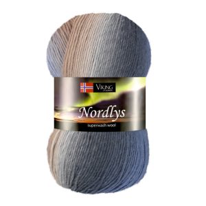 Garn viking nordlys 967 lilla/grå/beige