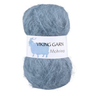 Garn viking mohrino 521 lys gråblå 521