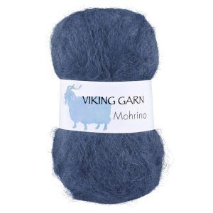 Garn viking mohrino 527 jeansblå 527