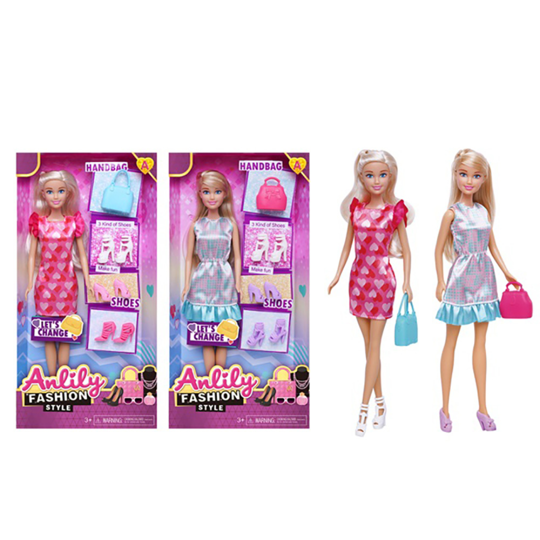 Anlily dukke med ekstra utstyr