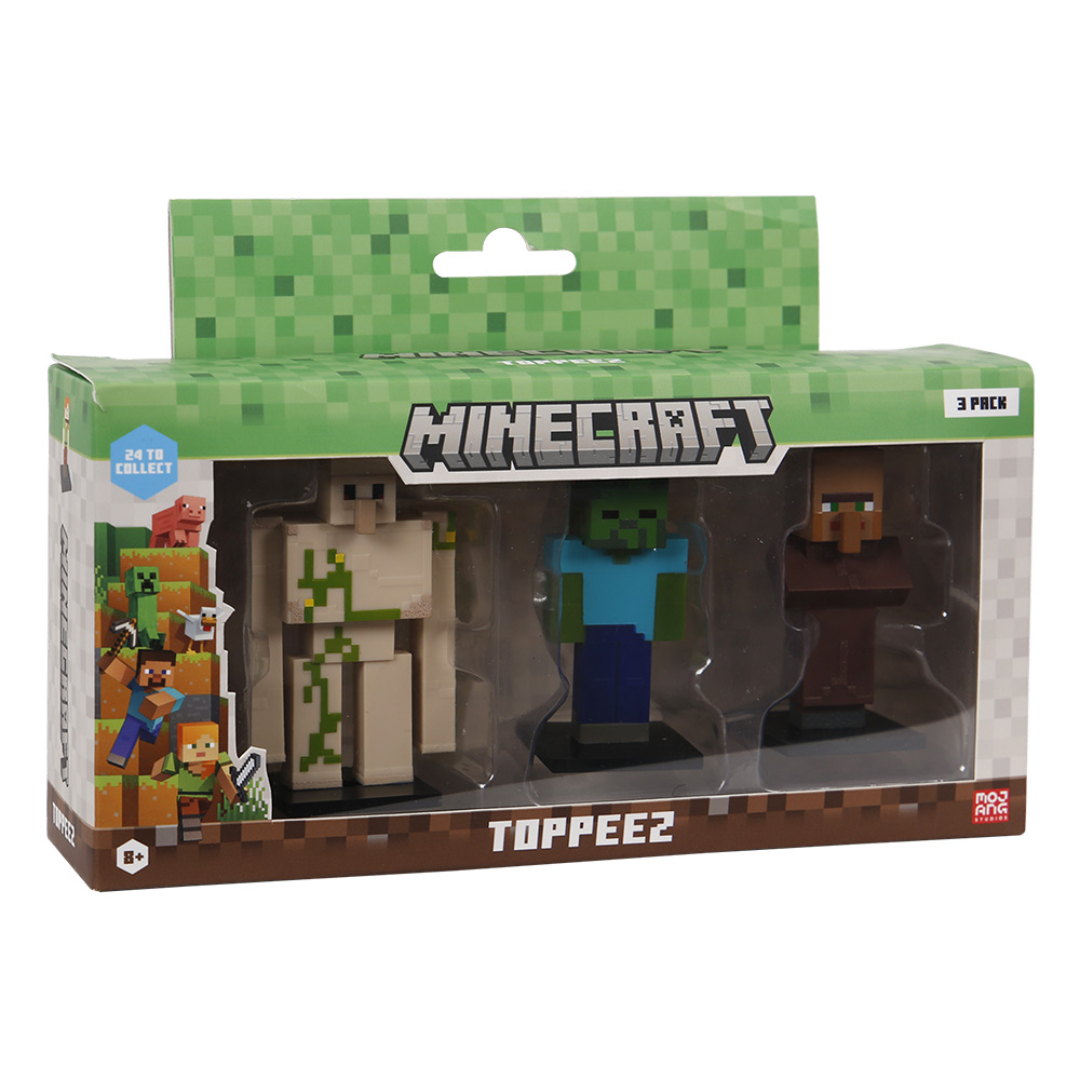 Minecraft 3d toppeez 3 pk