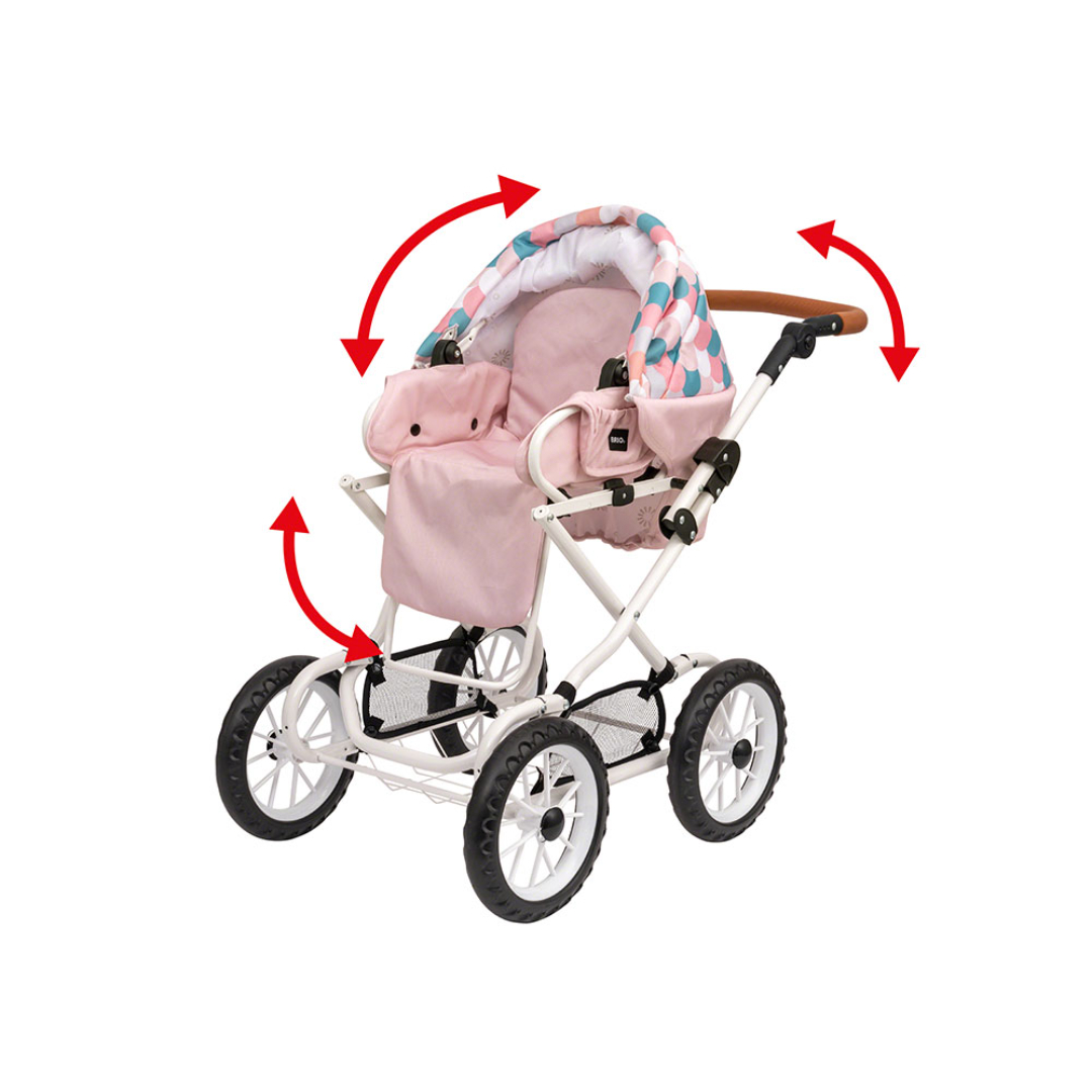 Brio dukkevogn rosa med dråpeform - Bilde 2