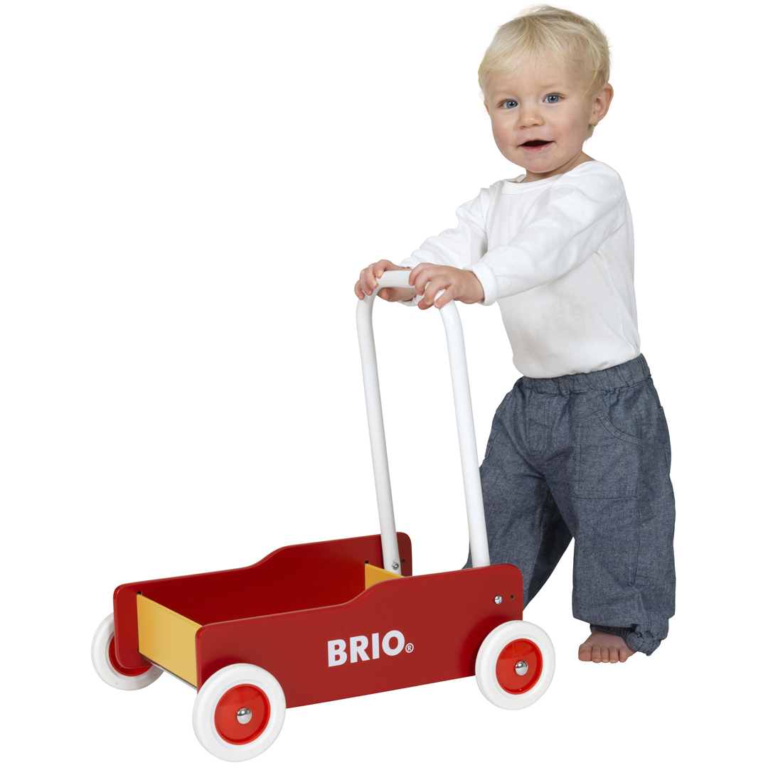 Brio gåvogn rød/gul
