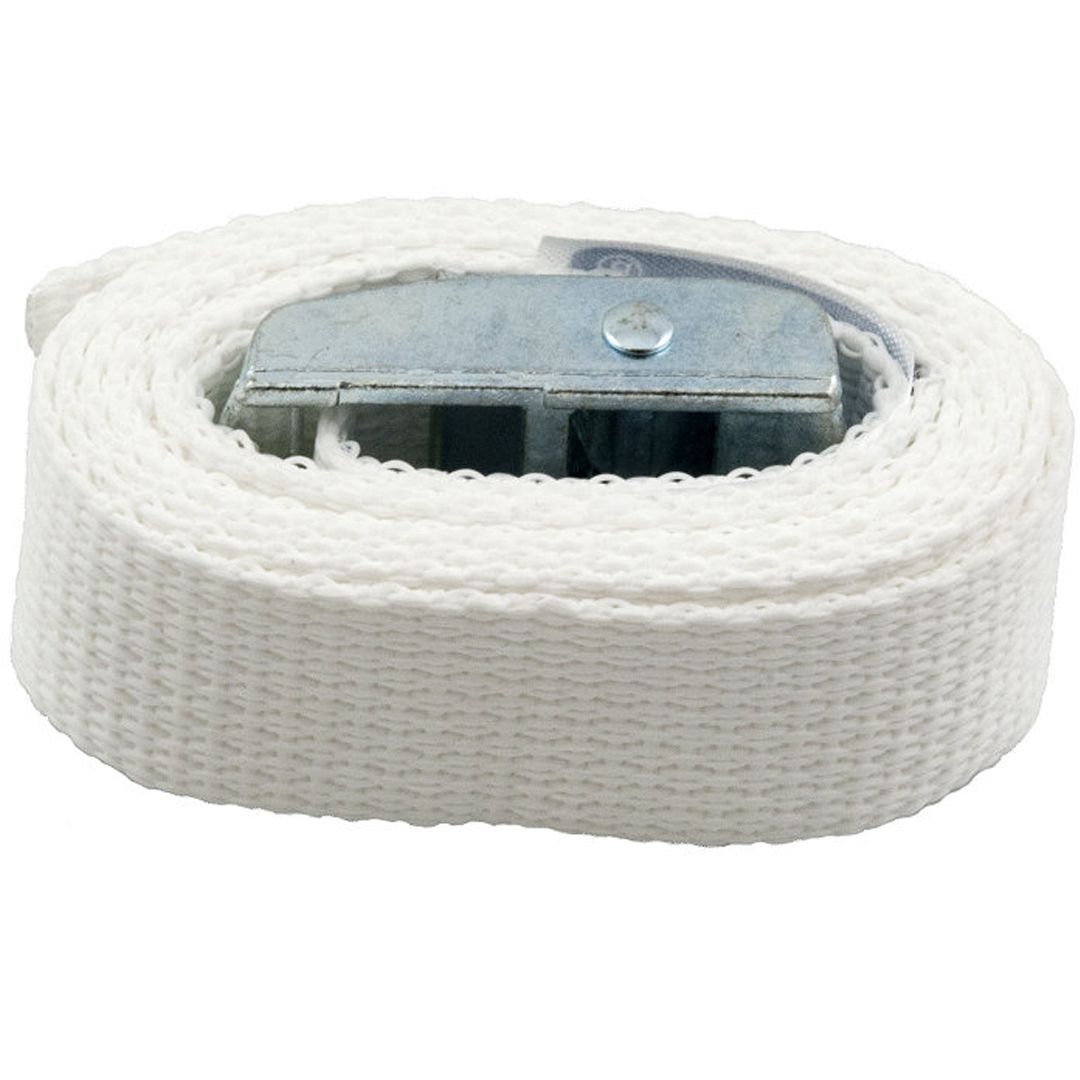 Poly strammebånd 1,0 m x 25 mm hvit