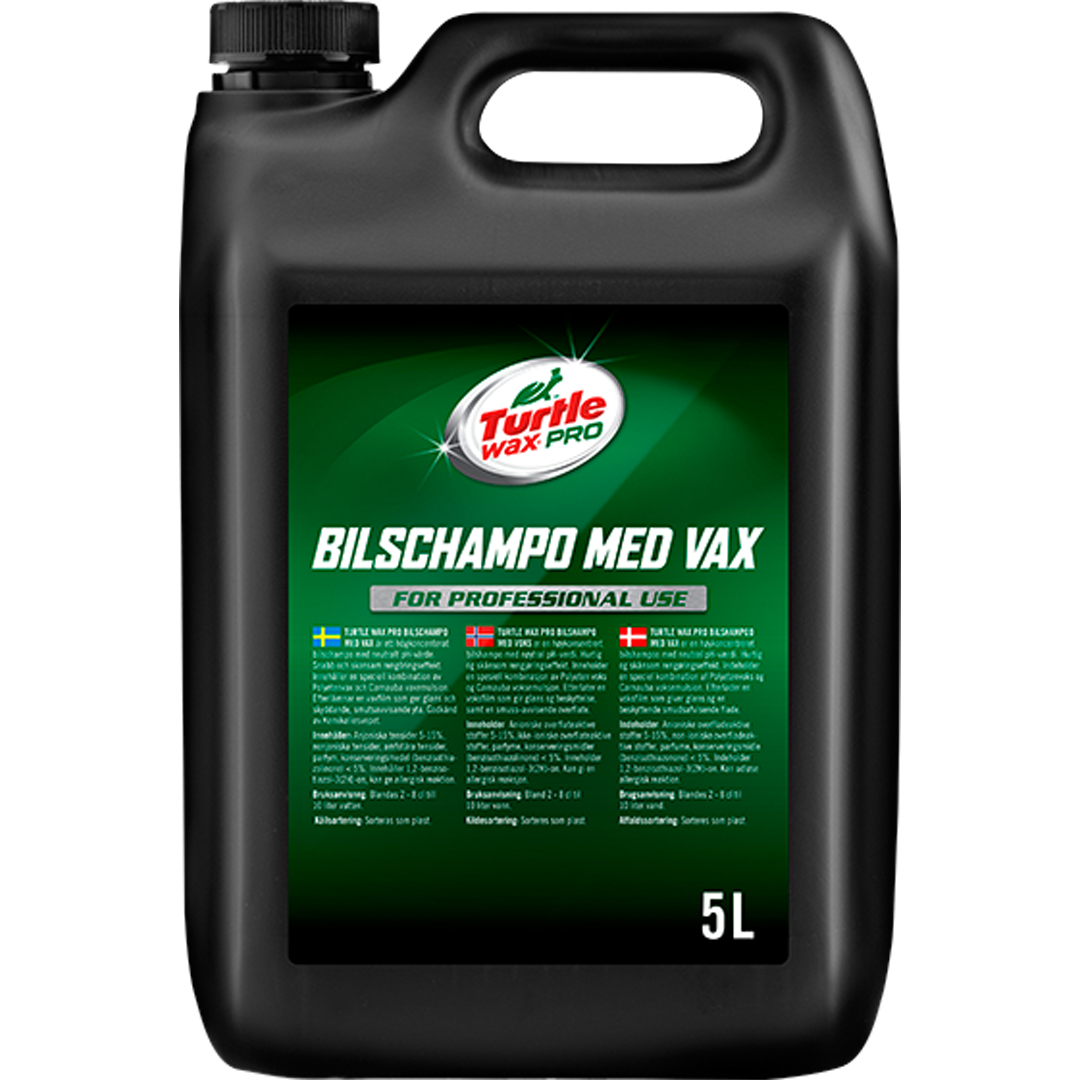 Turtle wax pro bilshampo med voks 5l