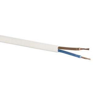 Gelia kabel pl 2x0.75 hvit 5m/ring h03vv