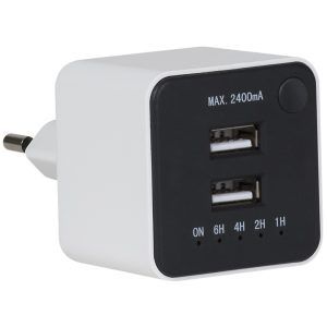 Gelia usb lader 2-veis med timer