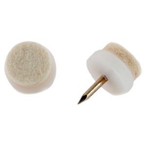 Møbelfilt m/stift t26 hvit p4  d