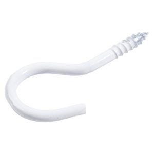 Skruekrok 25 epoxy hvit p6  b