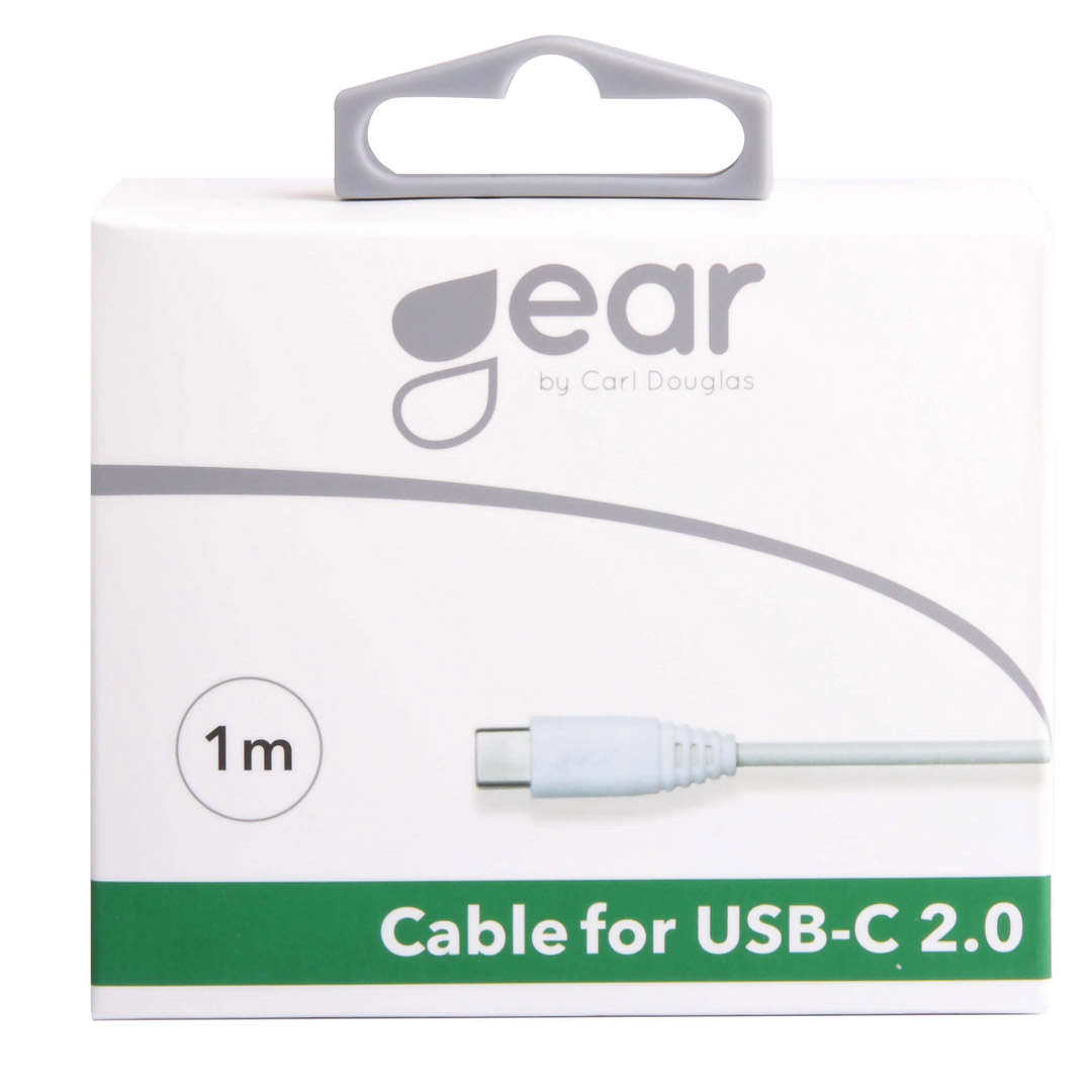 Gear synkkabel usb-c 2.0 1m hvit gen2 ru - Bilde 2
