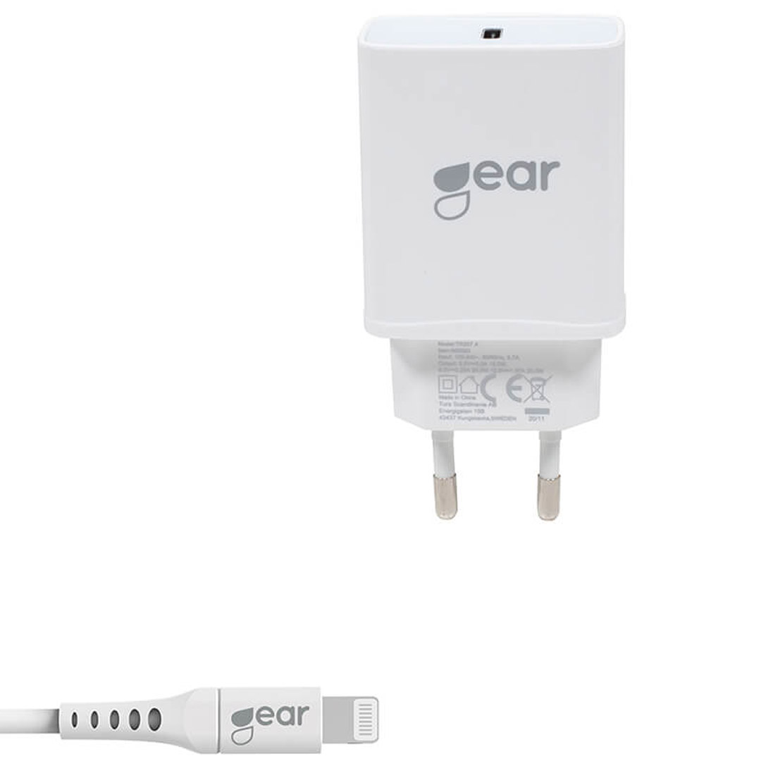 Gear lader 220v 1xusb-c pd 20w kabel lig