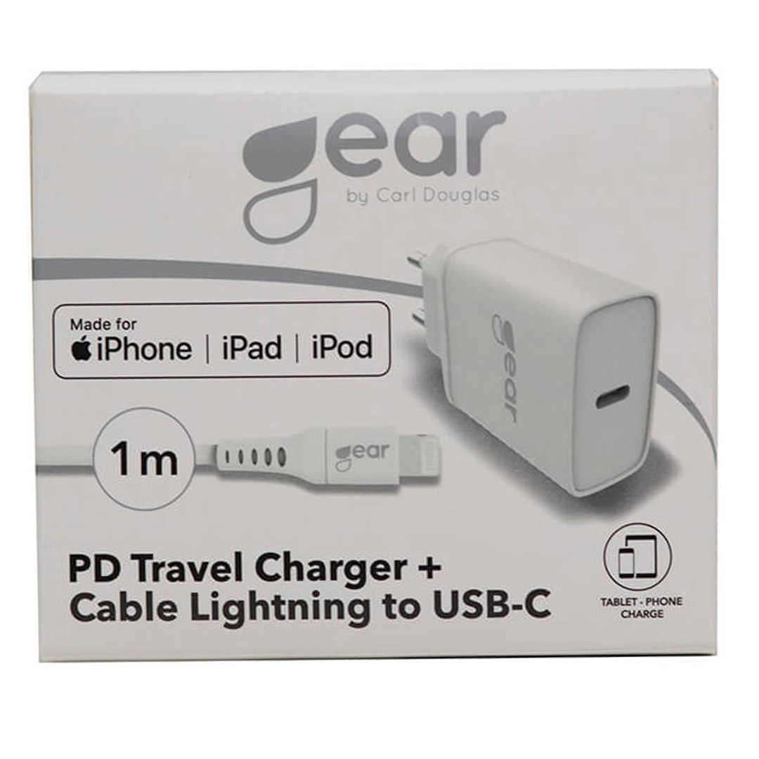 Gear lader 220v 1xusb-c pd 20w kabel lig - Bilde 2