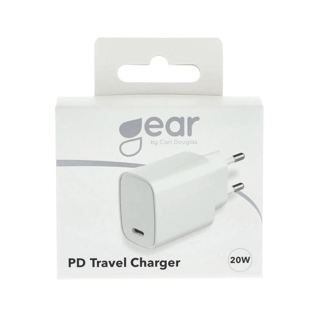 Gear lader 220v 1xusb-c pd 20w white - Bilde 2
