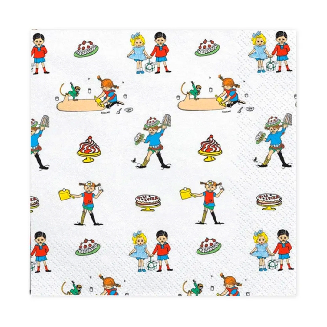 Papir serviett 33 x 33 cm pippi 16-p