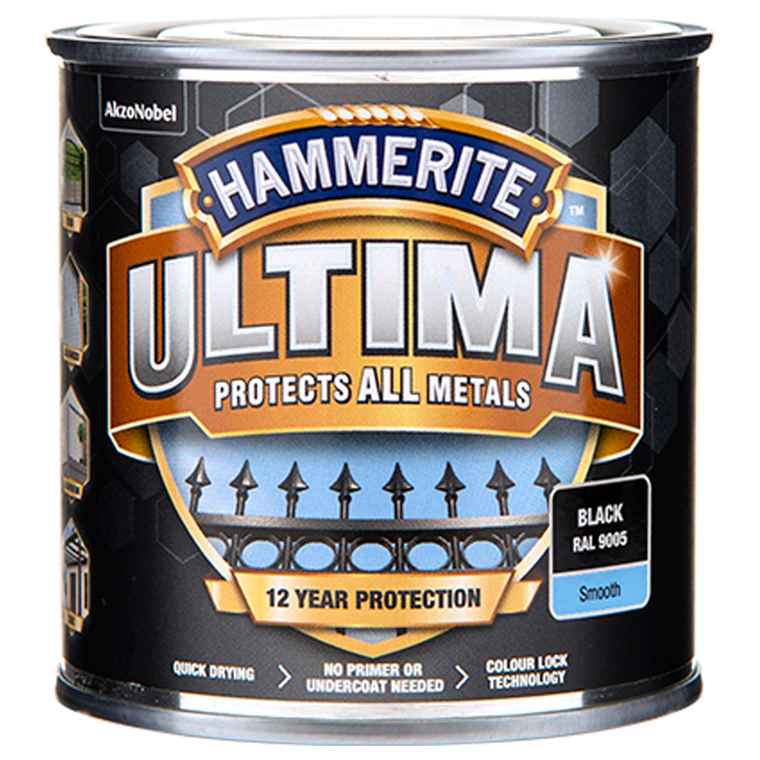 Hammerite ultima smooth svart 250ml