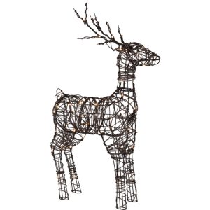 Reinsdyr 90 cm brun med 64 led lys.