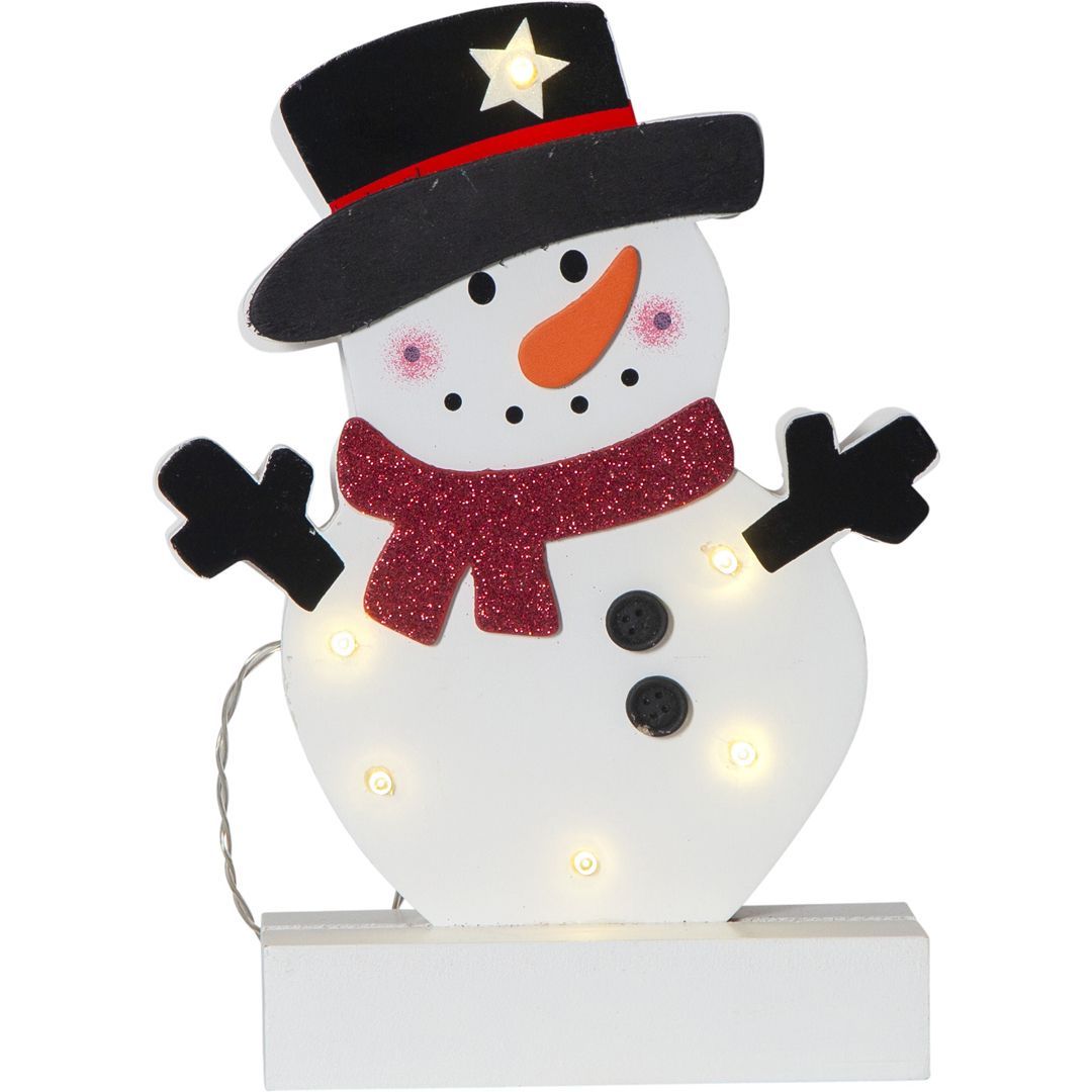 Freddy dekorasjon snømann batteri/timer
