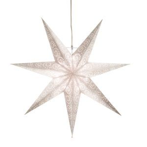 Julestjerne antique 60 cm hvit