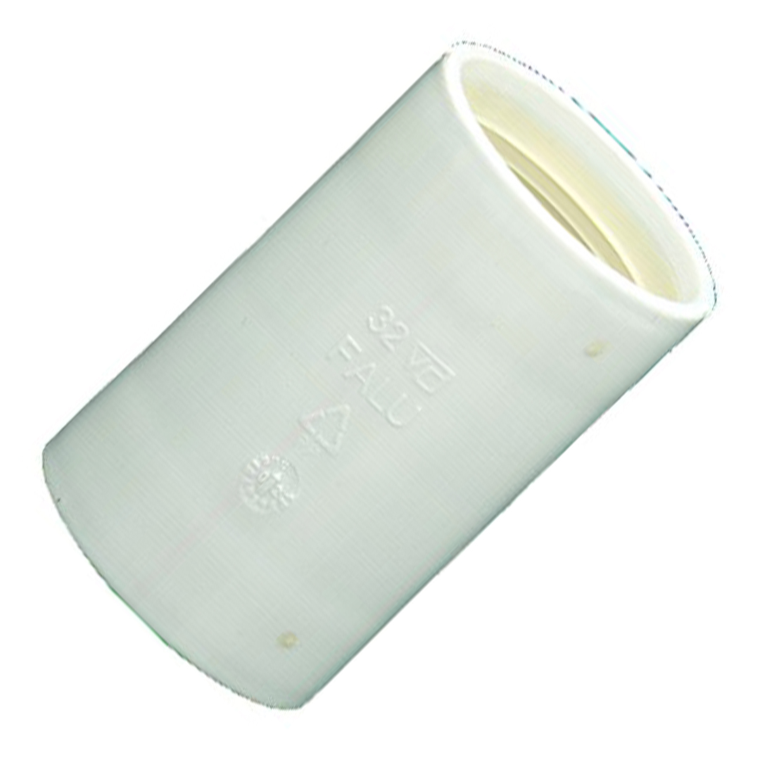 Gelia muffe pp 32mm hvit med gummitettin