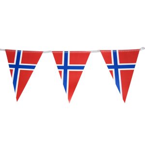 Triangle flag banner norwegian flag 3,6