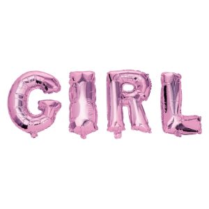 Folie ballong text girl 40 cm