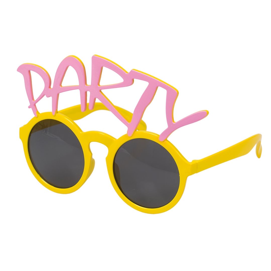Briller party yellow/pink