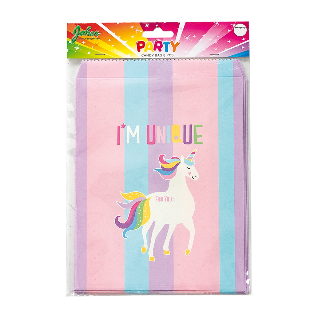 Godteri pose unicorn 8-p