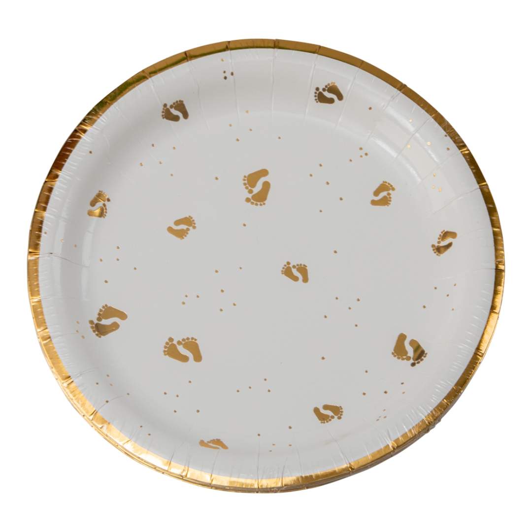 Papir tallerken feet 23 cm 8-p