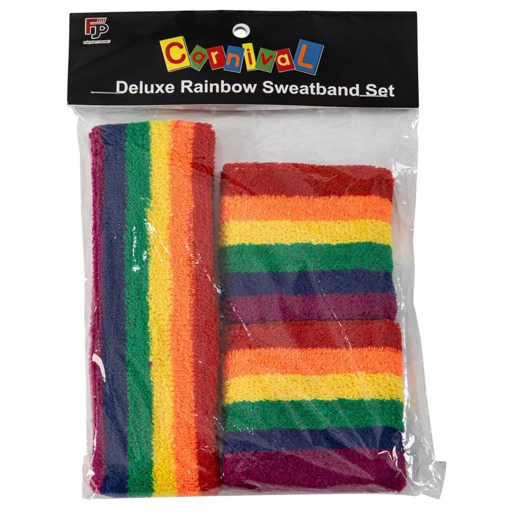 Svettebånd sett rainbow