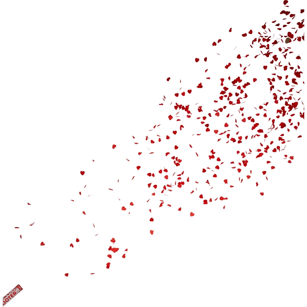 Confetti shooter hearts 60 cm - Bilde 3