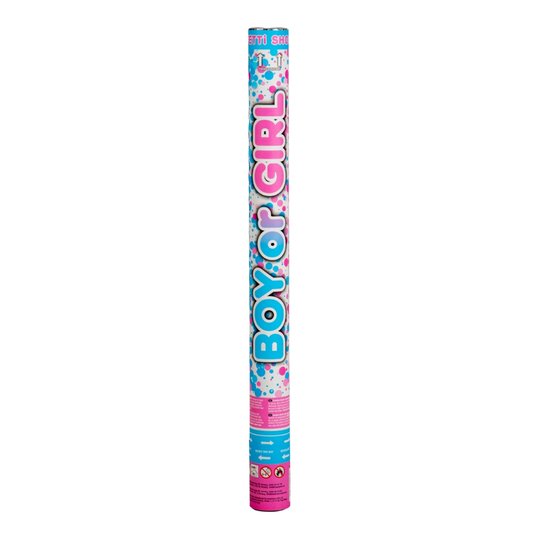 Confetti shooter boy/girl pink 60 cm - Bilde 2