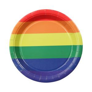 Papir tallerken rainbow 23 cm 8-p