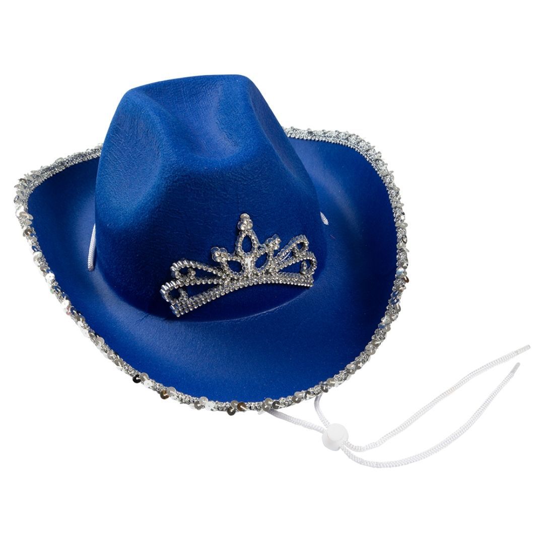 Cowboy hat blue w glitter